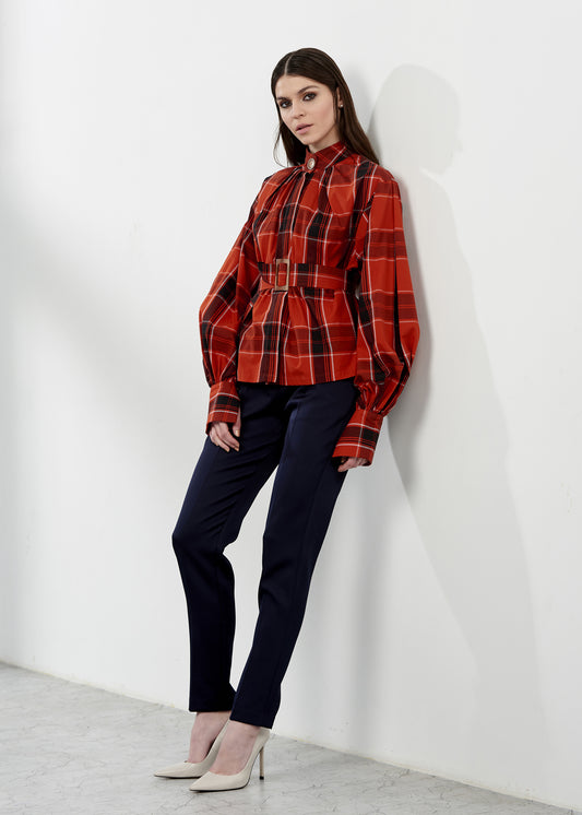 Plaid Blouse