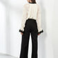 Ivory Blouse With Contrast Detailing