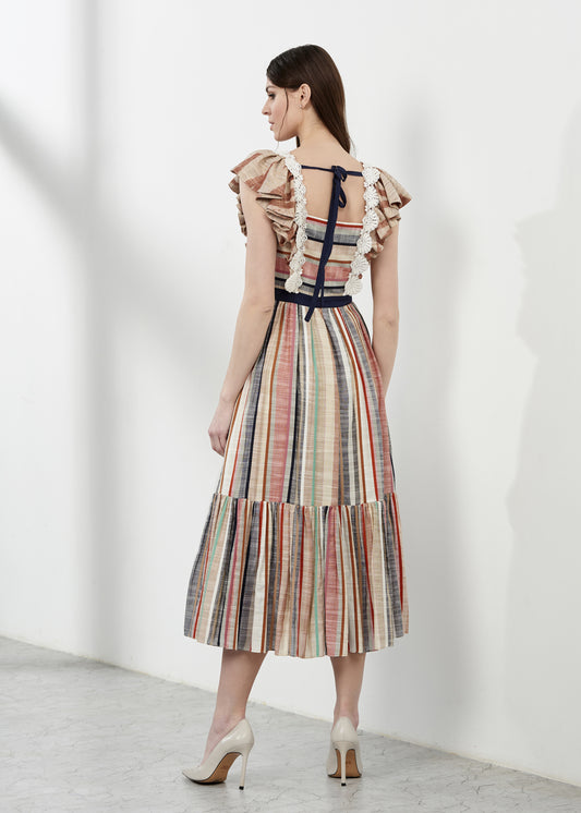 Multi Stripe Multi Colour Dress