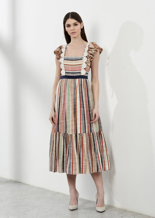 Multi Stripe Multi Colour Dress