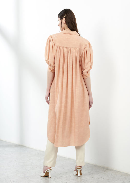 Linen Blend Shirt Dress