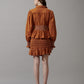 Smocked Puff-Sleeve Blouse