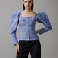Puff Sleeves Ruched Blouse