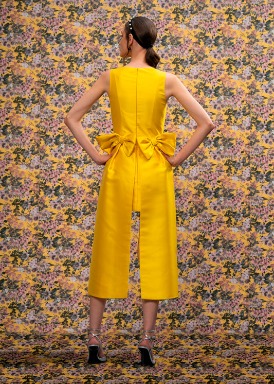 Plunge Neck Embroidered  Dress