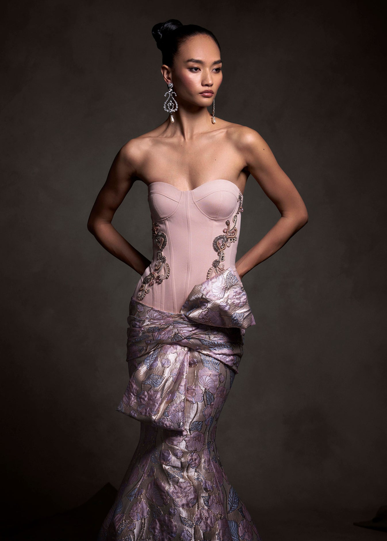 Lavender Bloom Mermaid Gown