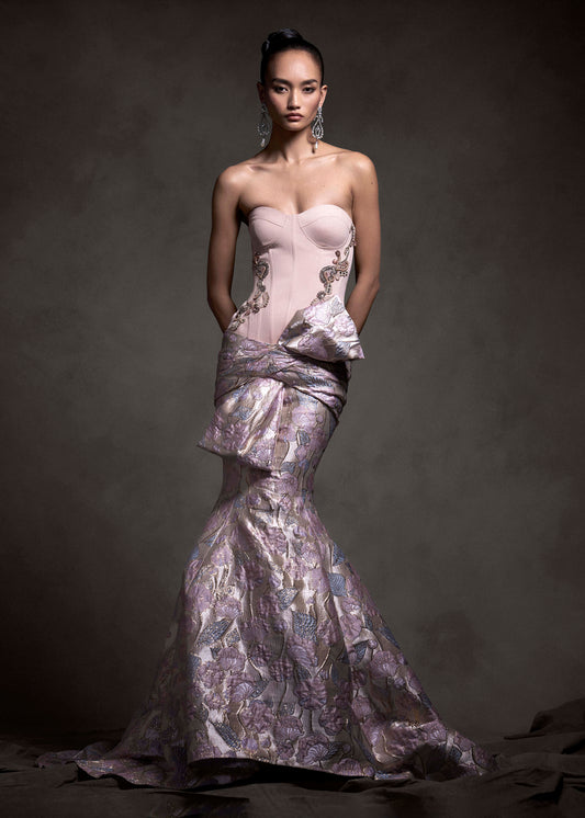 Lavender Bloom Mermaid Gown