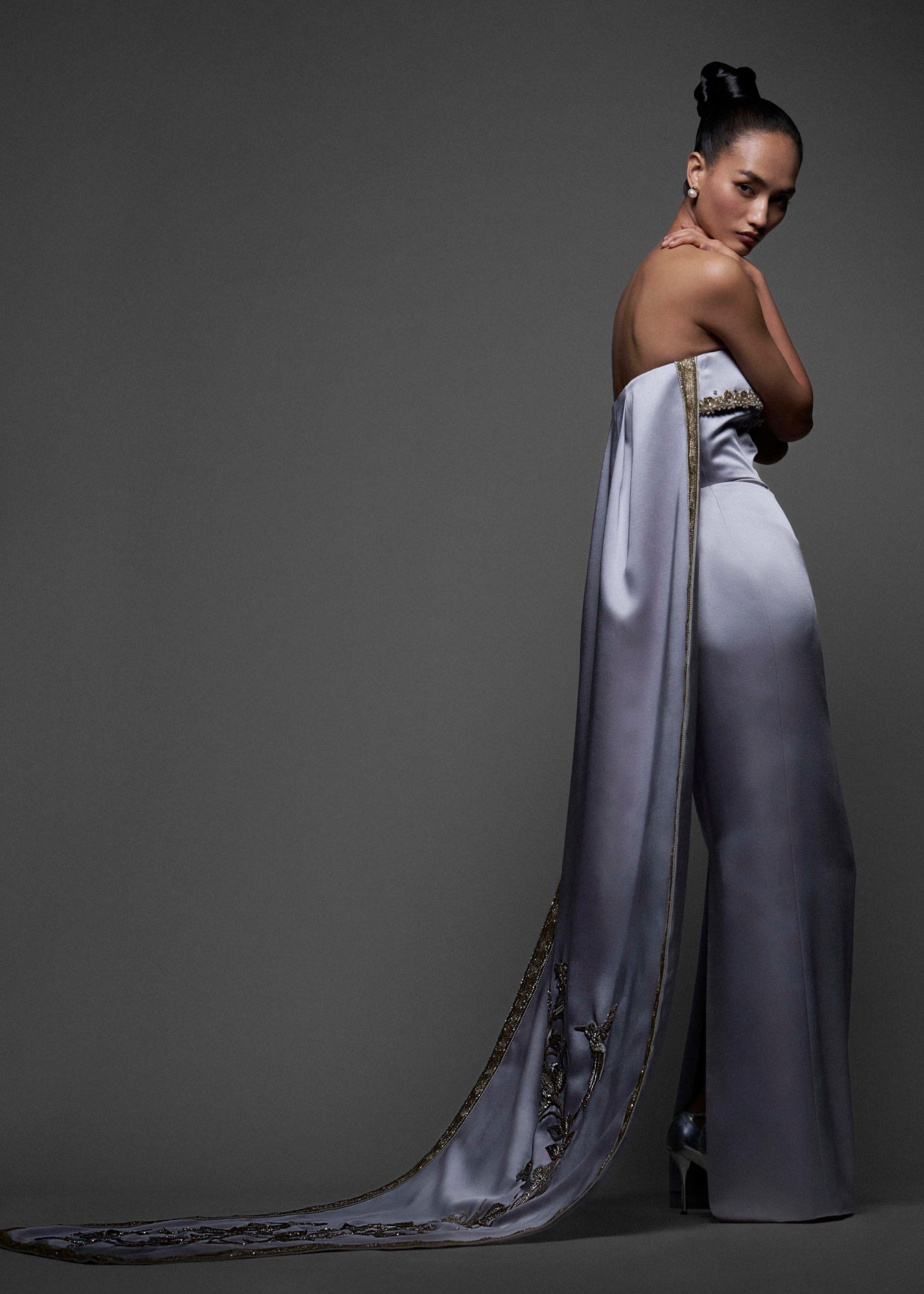 Moonveil Column Gown