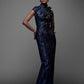 Embellished Jacquard Gown