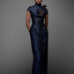 Embellished Jacquard Gown