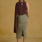 Embroidered Pencil Skirt