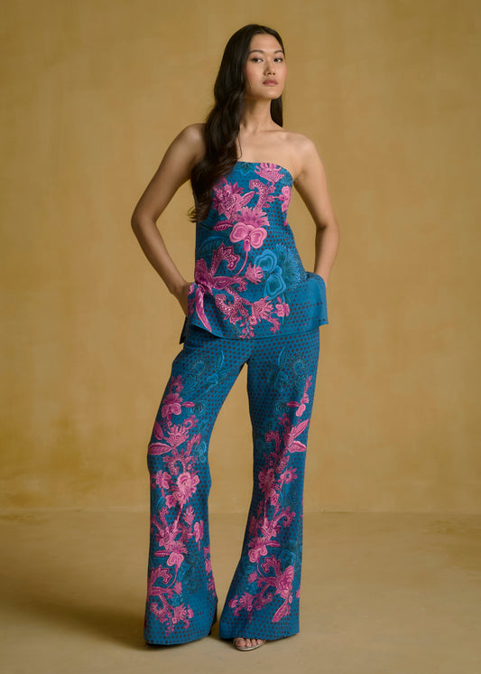 Strapless Printed Blouse