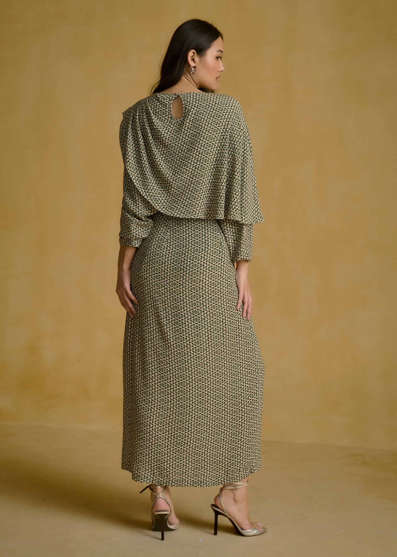 Printed Drape Blouse