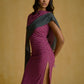Printed Drape Midi Dress