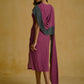Printed Drape Midi Dress
