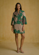 Emerald Embroidered Shift Dress