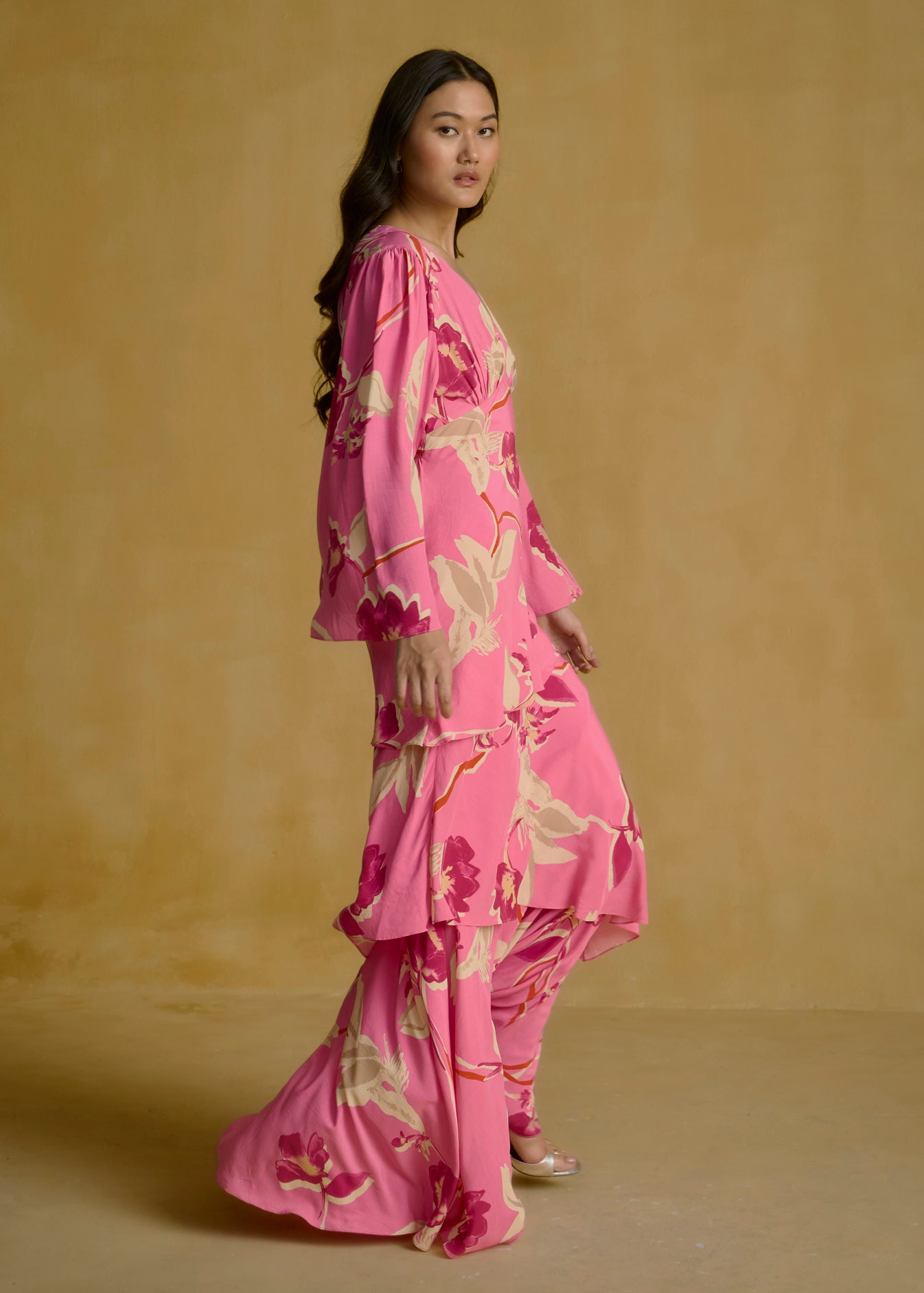 Printed Tiered Maxi Dress