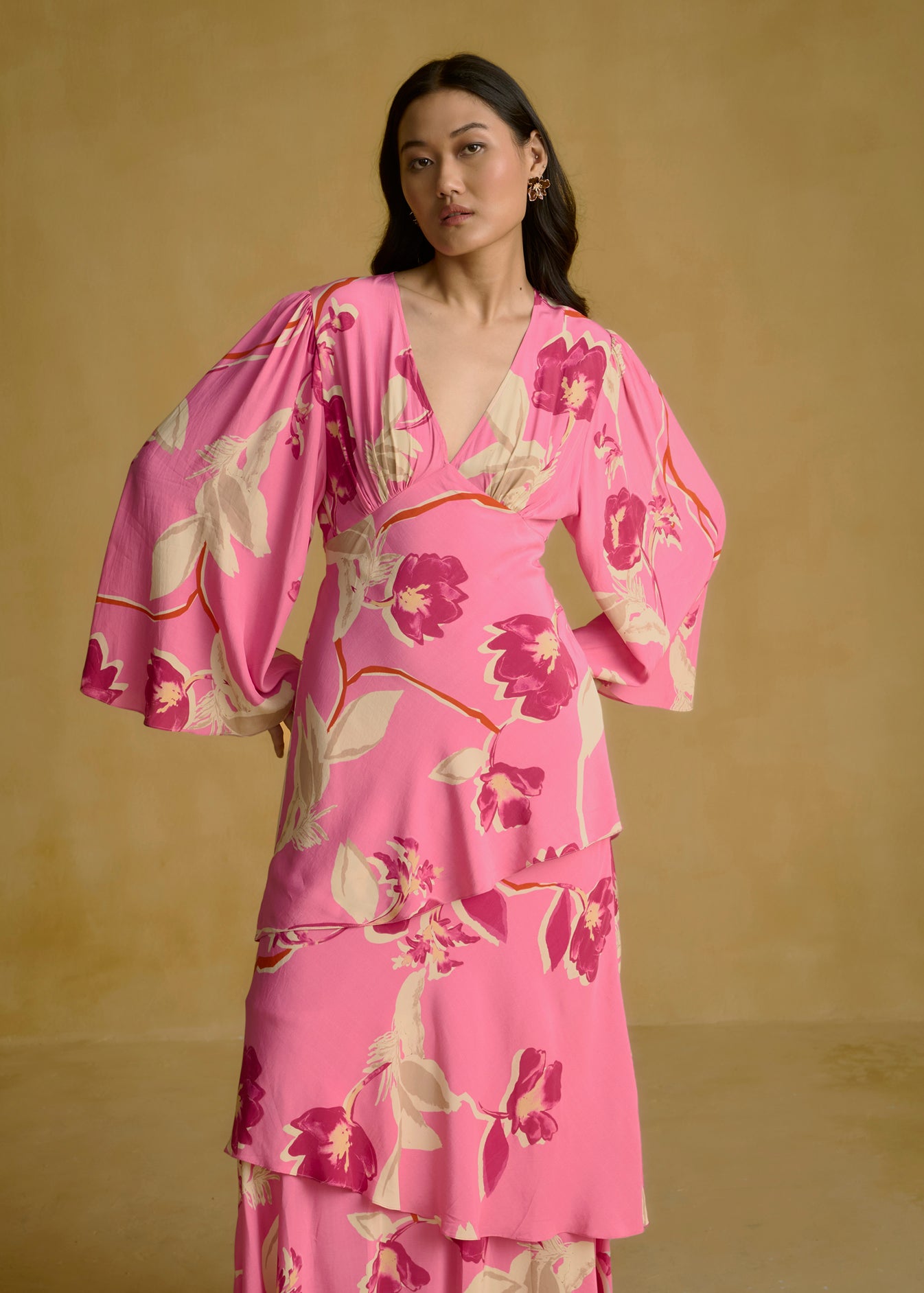 Printed Tiered Maxi Dress