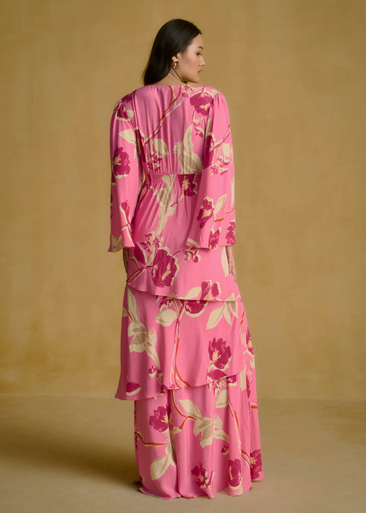 Printed Tiered Maxi Dress