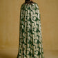 Cape Dress with Embroidered Neck