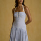 Pinstripe Corset Midi Dress