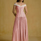 Off-Shoulder Corseted Midi Dress