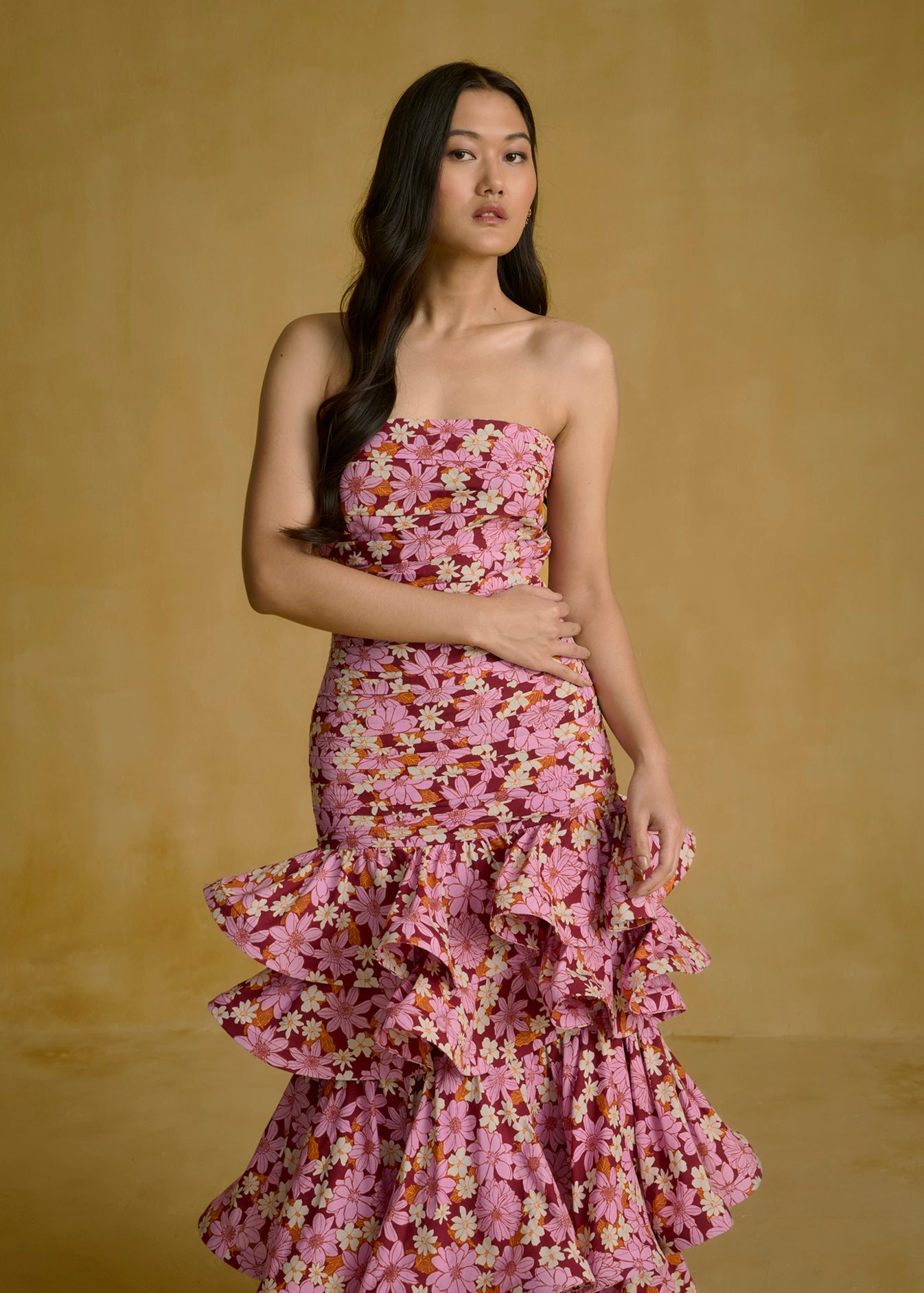 Floral Ruffle Tiered Maxi Dress