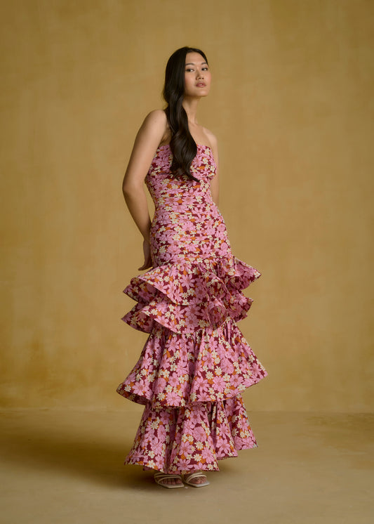 Floral Ruffle Tiered Maxi Dress