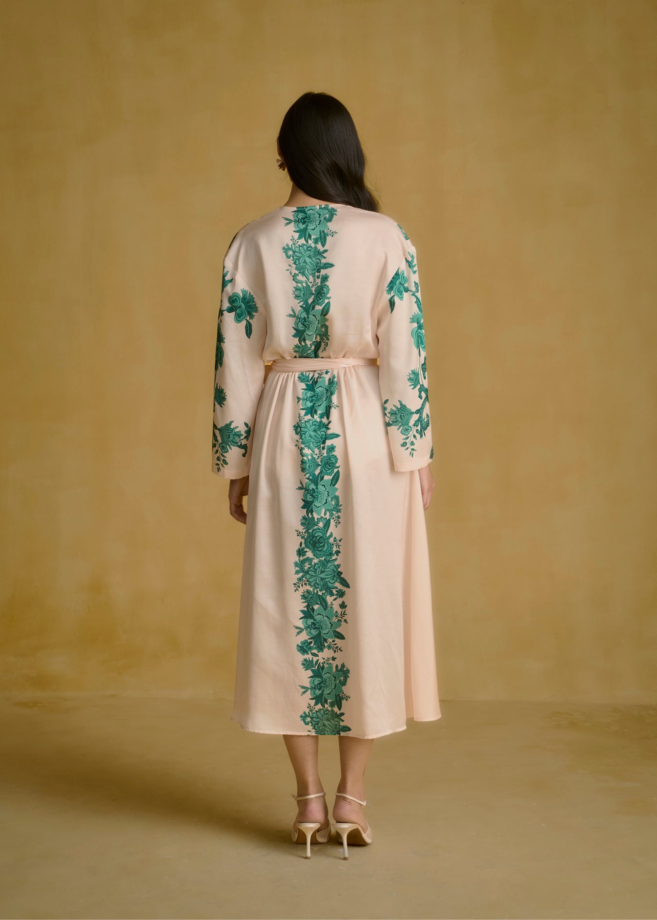 Floral Wrap Midi Dress