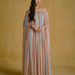 Embellished Cape Maxi Dress