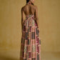 Printed Halter-Neck Maxi Dress