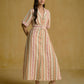 Printed Belted Midi Dress