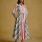 Striped Shirt Dress with Tie-Up Waist