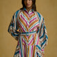 Striped Shirt Dress with Tie-Up Waist