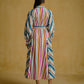 Striped Shirt Dress with Tie-Up Waist