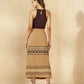 Hand Embroidered Skirt With Side Slit