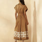 Sleeveless Trench With Applique Work