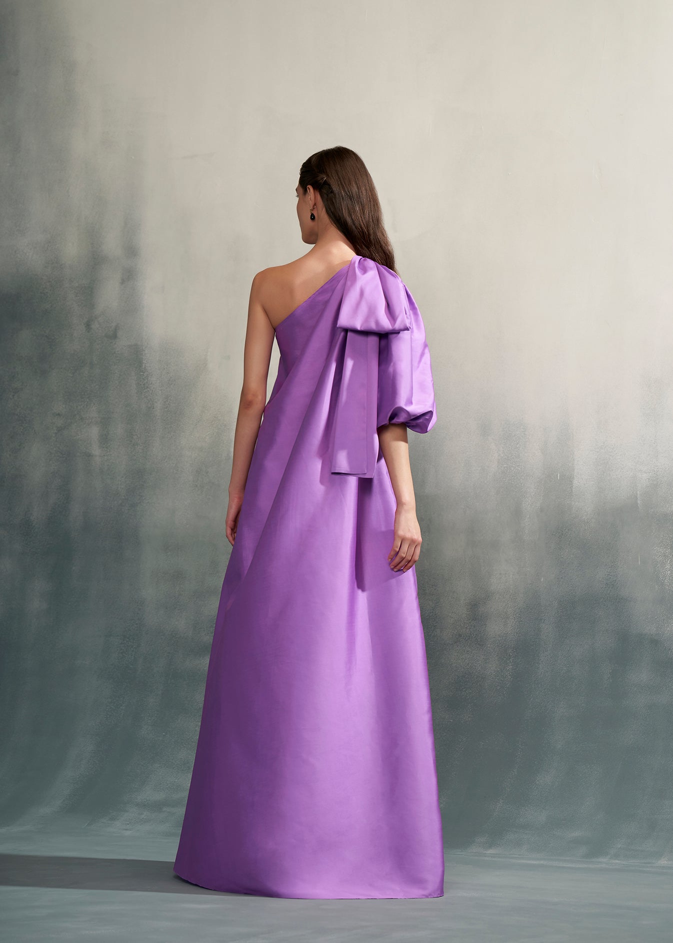 One Shoulder Maxi Dress With Bow