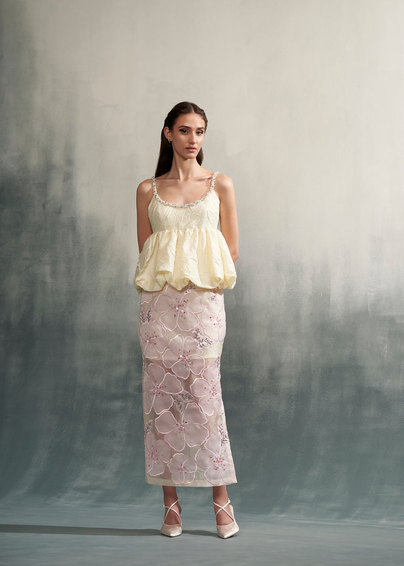Embroidered Applique Skirt